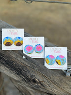 Sunny Large Button Earrings