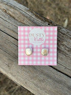 Square Pearl Studs