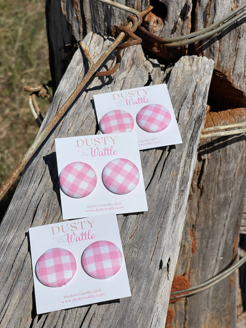 Elsie Large Button Earrings