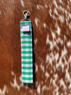 Dark Green Gingham Wristlet