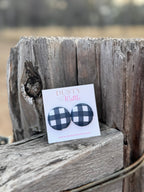 James Large Button Earrings