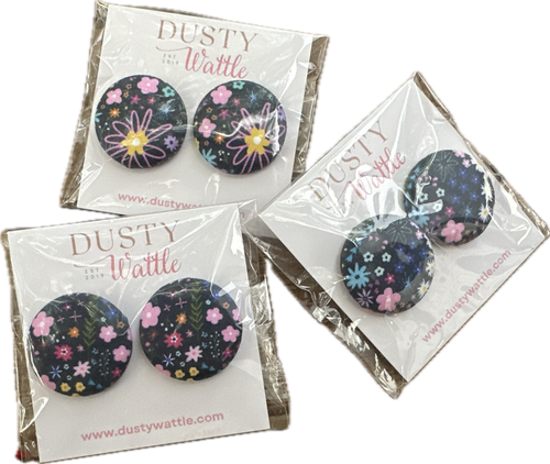 Bloom Large Button Earrings
