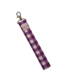 Purple Gingham Wristlet