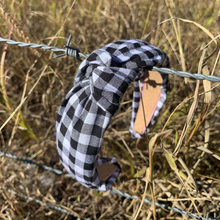 Load image into Gallery viewer, Knotted Headband- Black Gingham