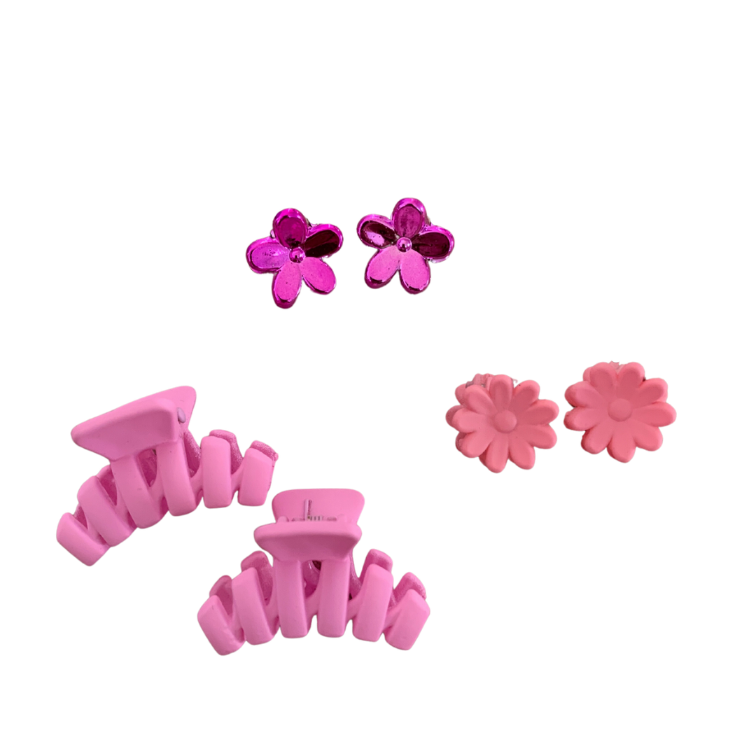 Pink Little Hair Claw Pack -Assorted