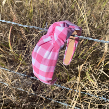 Load image into Gallery viewer, Knotted Headband- Pink Gingham