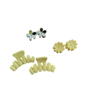 Yellow Little Hair Claw Pack -Assorted