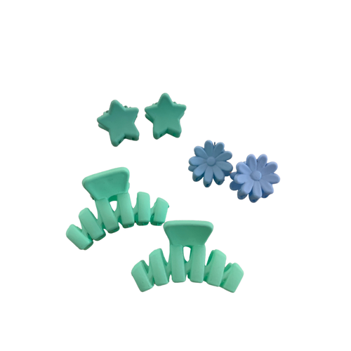 Blue Little Hair Claw Pack -Assorted