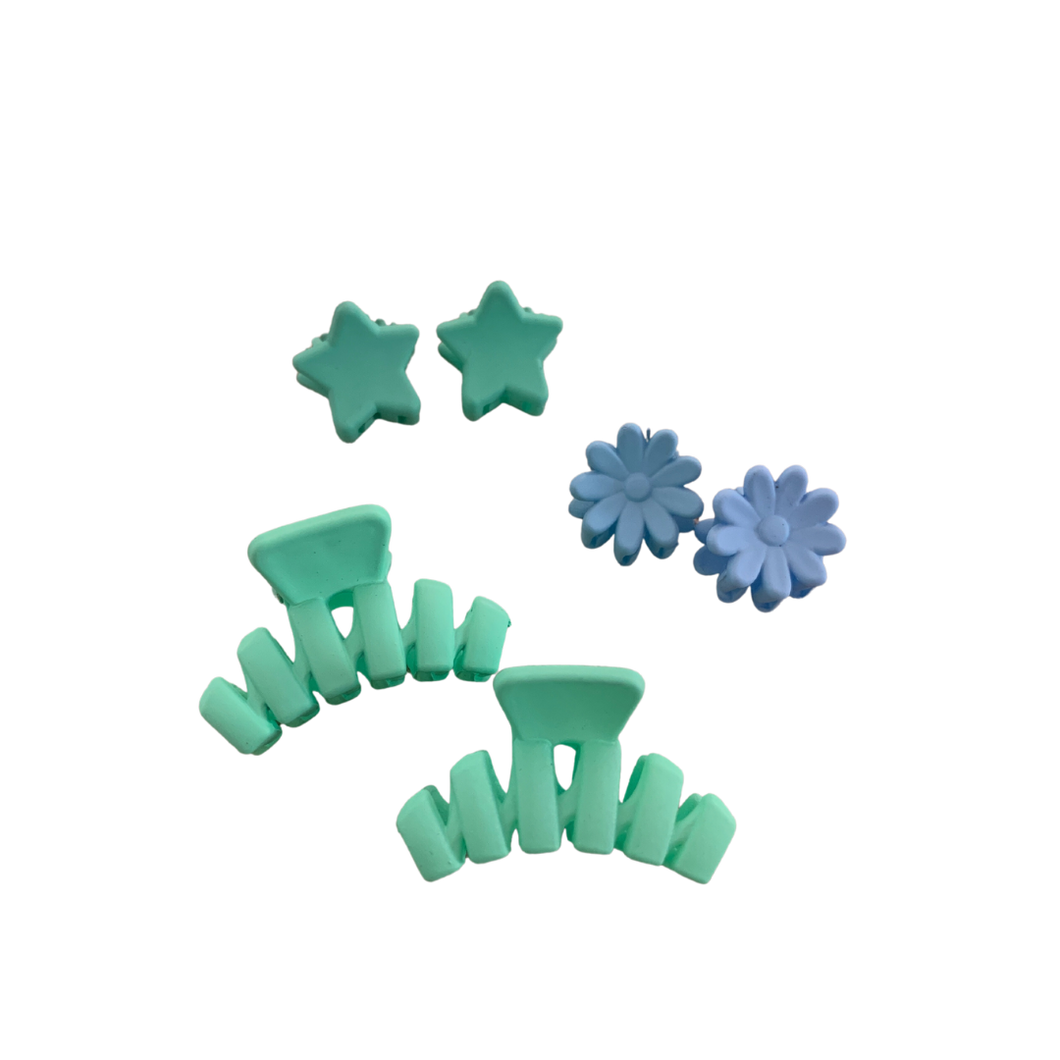 Blue Little Hair Claw Pack -Assorted