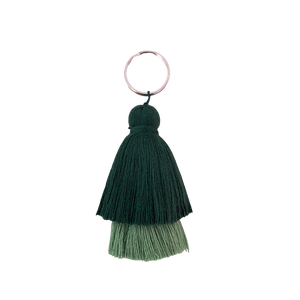 Green Tassel Keyring