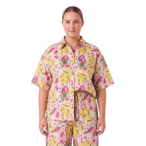 Botanical Linen Blouse