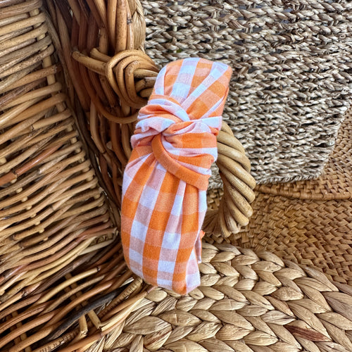 Knotted Headband- Bright Orange