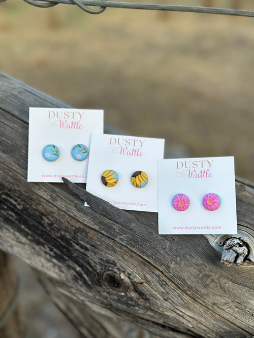 Sunny Small Button Earrings