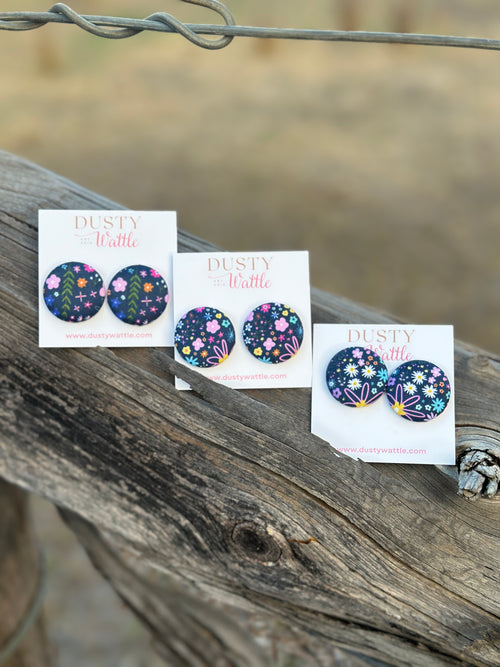 Bloom Large Button Earrings