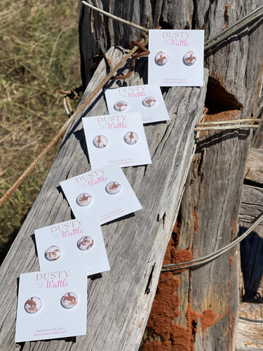 Spinifex Small Button Earrings