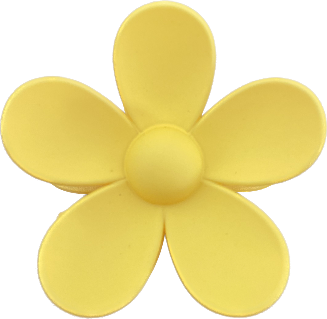 Flower Hair Claw - Yellow